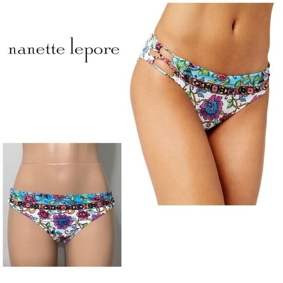 Nanette Lepore floral bikini bottoms. NWT - Picture 1 of 10